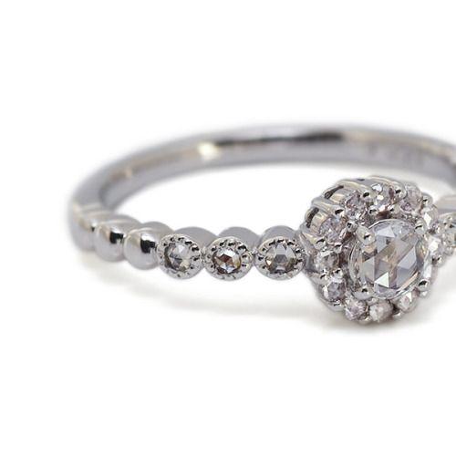 指輪  3.6mmローズカットダイヤモンド リング パリュール 誕生石 4月 PT900 K18 K10対応 |  | 05