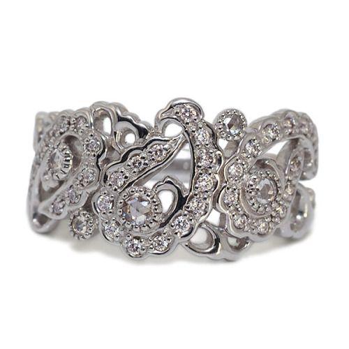 ローズカットダイヤ ブリリアントカットダイヤモンドリング オペラ PT900 K18 K10対応 誕生石 4月 |  | 03