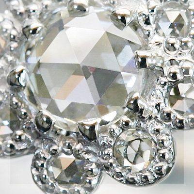 人気 再販 ローズカット ダイヤ リング、3.8ミリの輝き フィオレット 誕生石 4月 PT900 K18 K10対応 |  | 02