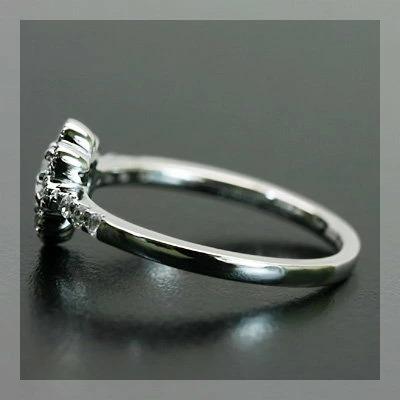 人気 再販 ローズカット ダイヤ リング、3.8ミリの輝き フィオレット 誕生石 4月 PT900 K18 K10対応 |  | 03