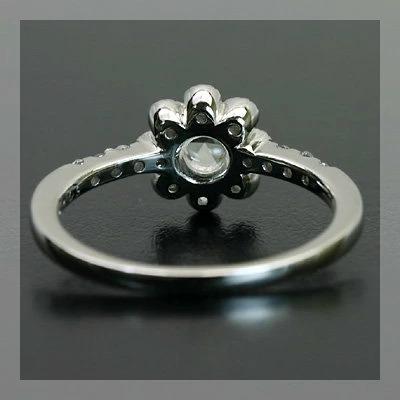 人気 再販 ローズカット ダイヤ リング、3.8ミリの輝き フィオレット 誕生石 4月 PT900 K18 K10対応 |  | 04