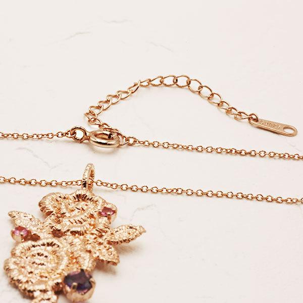 ネックレス あすつく 数量限定 SV925 ポワンドデスパーニュ ロザリン レース模様ペンダント チェーン付 |  | 04