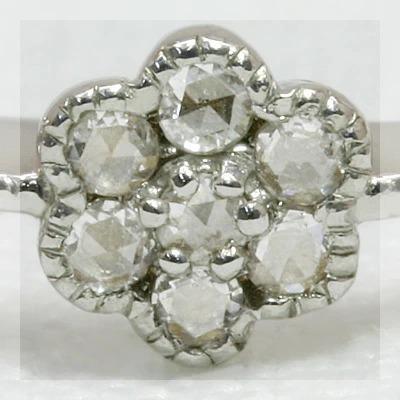 ローズカットブルーサファイア ローズカットダイヤモンドヴィンテージ