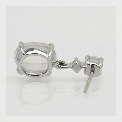 ティアー モルガナイト ラブラドライト　ピアス PT900 K18 K10対応　春色ピンクの画像