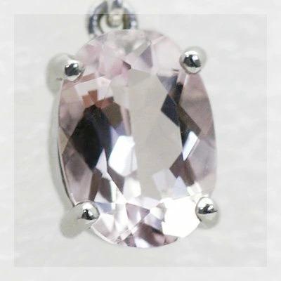 ティアー モルガナイト ラブラドライト　ピアス PT900 K18 K10対応　春色ピンクの画像
