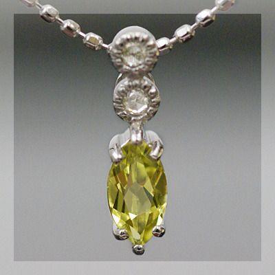 マーキースがスタイリッシュ カナリートルマリン ローズカットダイヤ アンティーク ペンダントトップ 誕生石 4月 10月 :UP 7 YTR RSD:ジュエリー工房ベーネベーネ 16,060円