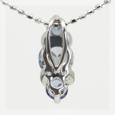 ルイーズ アクアマリン タンザナイトペンダントトップ チェーン無し 誕生石 3月 12月 PT900 K18 K10対応の画像