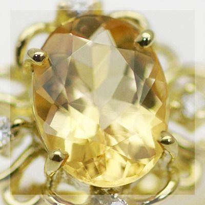 インペリアルトパーズ ダイヤモンド リング フェアリーテール PT900 K18 K10対応 誕生石 4月 11月の画像