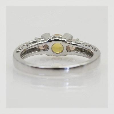 グラヴェール シトリン シャンパンガーネットリング 誕生石 1月 11月 PT900 K18 K10対応の画像