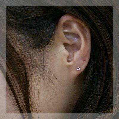 ピンクトルマリンピアス 2.5mm K18PG 0.5ペア 片耳販売となりました 両