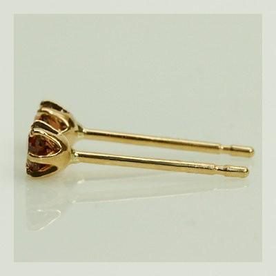 ガーネット ピアス K18PG 2.5mm ピンクゴールド  0.5ペア 片耳販売となりました 両耳分１ペアは数量２でお買い物ください  あすつくは宅急便　郵便は送料無料 |  | 02