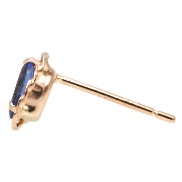 あすつく 数量限定 K18PG 5×4mm タンザナイト オーバル ピアス フェアリーテイル  両耳分の１ペアです |  | 02