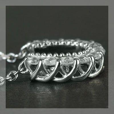 ローズカットダイヤモンド ホースシュー ペンダントネックレス PT900 K18 K10対応 誕生石 4月 |  | 02