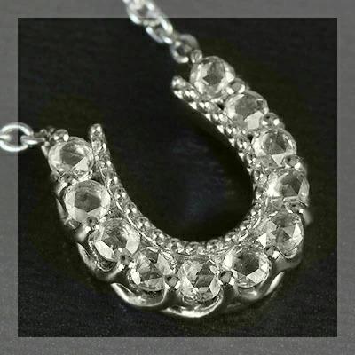 ローズカットダイヤモンド ホースシュー ペンダントネックレス PT900 K18 K10対応 誕生石 4月 |  | 04