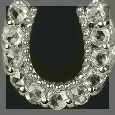 ローズカットダイヤモンド ホースシュー ペンダントネックレス PT900 K18 K10対応 誕生石 4月 |  | 05