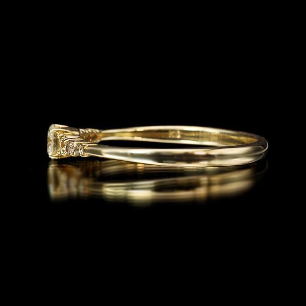 限定1本 K18YG UV蛍光 0.24ct マルチカラーダイヤモンド リング 12号 サイズ変更承ります 誕生石4月の画像