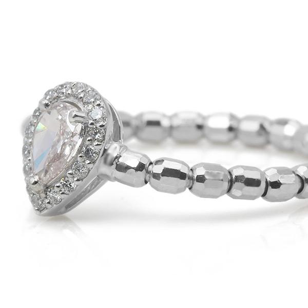 限定1本 PT950 0.219ct 桜カラーピンクダイヤモンド ペアシェイプ 0.06