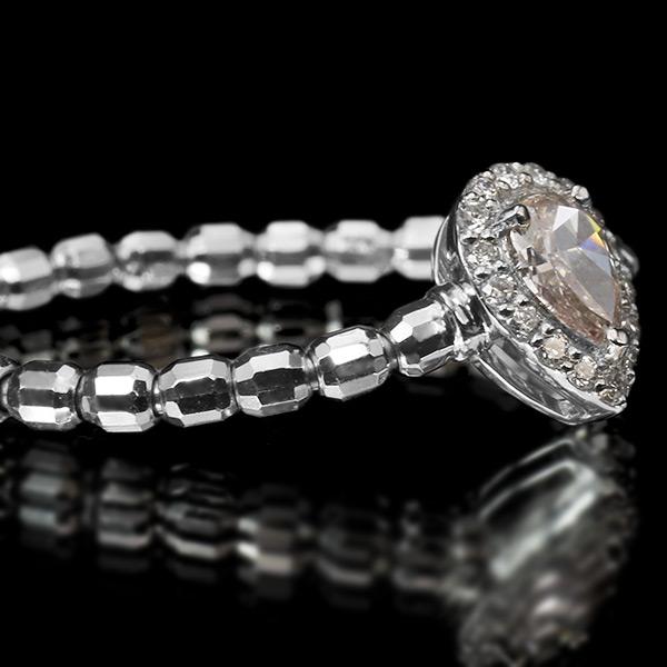 限定1本 PT950 0.219ct 桜カラーピンクダイヤモンド ペアシェイプ 0.06