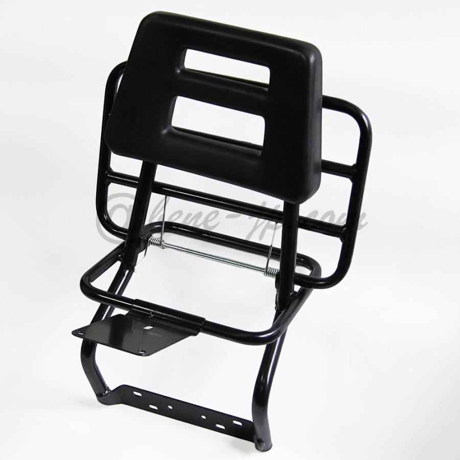 FACO バックレスト付き リアキャリア ブラック Vespa P/PX, LML2S