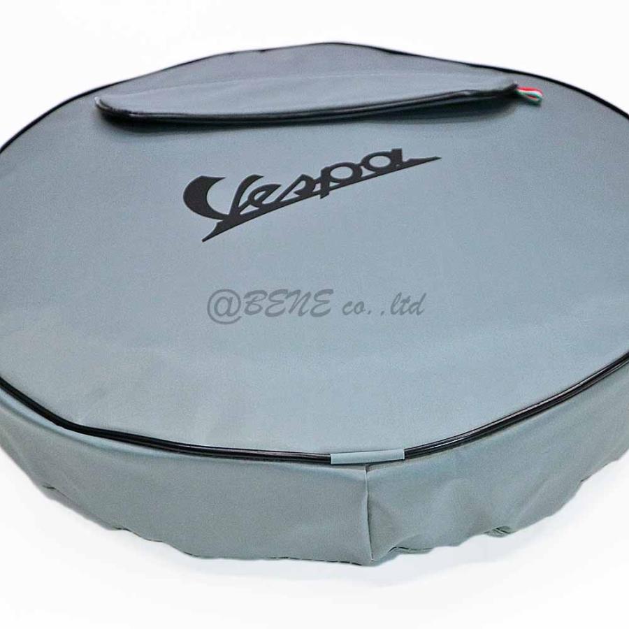 スペアタイヤカバー グレイ ”VESPA”ロゴ入り 10インチ用 : BENE