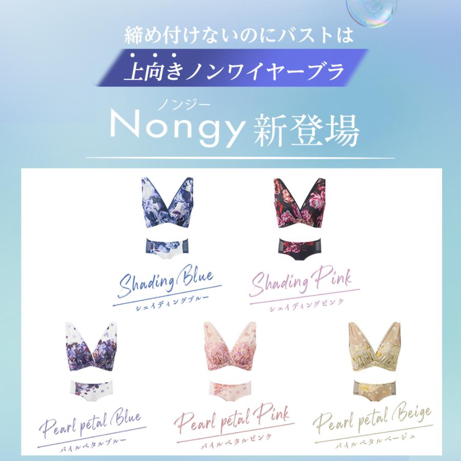 公式 DR METHOD Nongy ノンジー上下５枚セット バストケア ノンワイヤー ストレスフリー ノンワイヤーブラ ブラジャー 通気性 涼しい ホック ショーツ｜benext｜05