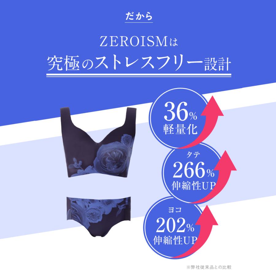 シームレスブラ ショーツセット ZEROISM ゼロイズム上下セット 3枚