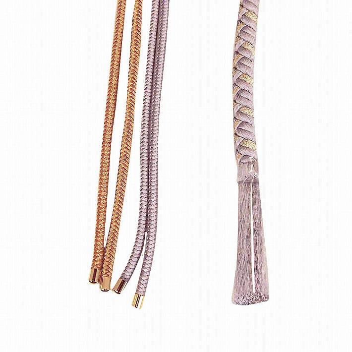 新品☆振袖用 正絹帯締め 帯〆 成人式 卒業式 ゴールド玉飾り付 金糸