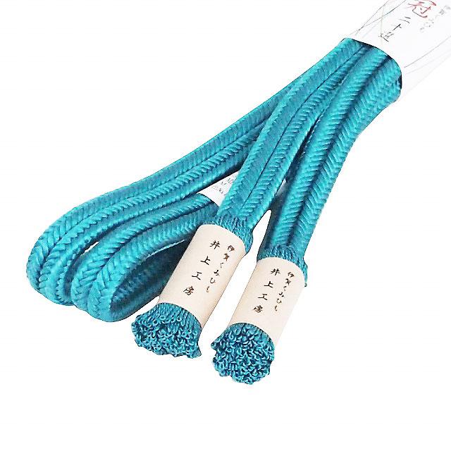 新品★井上工房謹製 伊賀組紐 ゆるぎ(冠)帯締め 無地 浅葱色系 10 新品☆井上工房謹製 伊賀組紐 ゆるぎ(冠)帯締め 無地 日本製 浅葱色系
