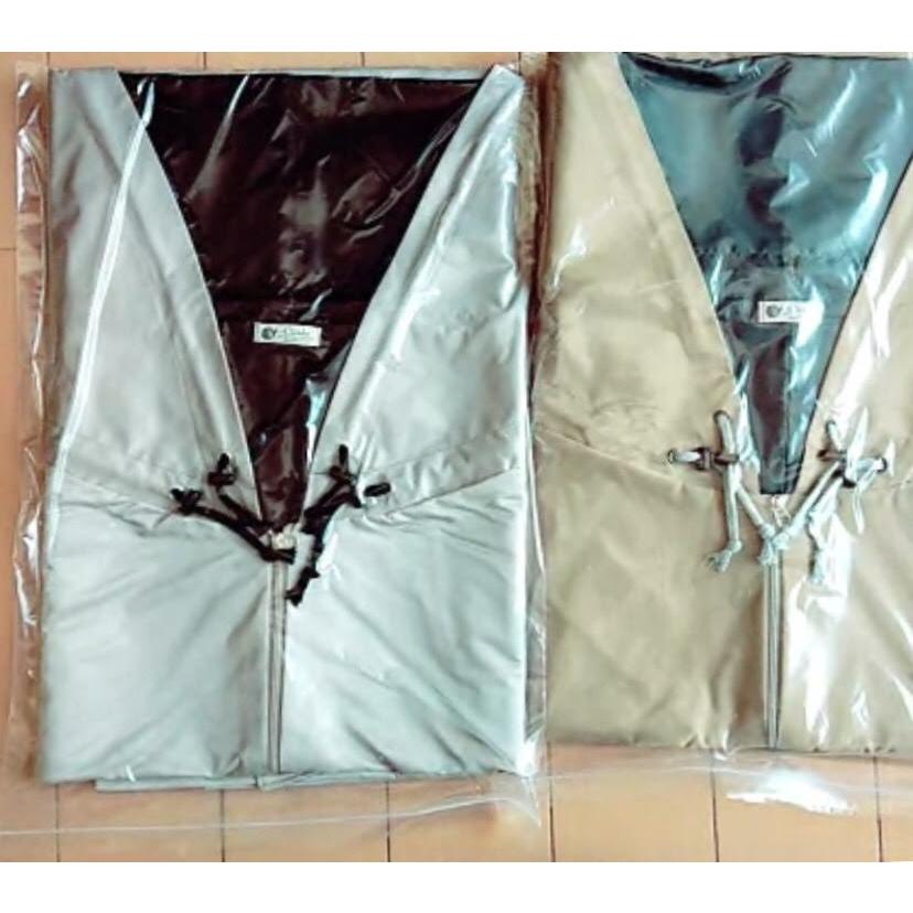 蒸気を逃がさない よもぎ蒸し用フード付き完全防水マント 商品詳細画像左アースクリームホワイト Z1ex38bfjg 身体に優しいショップ 通販 Yahoo ショッピング