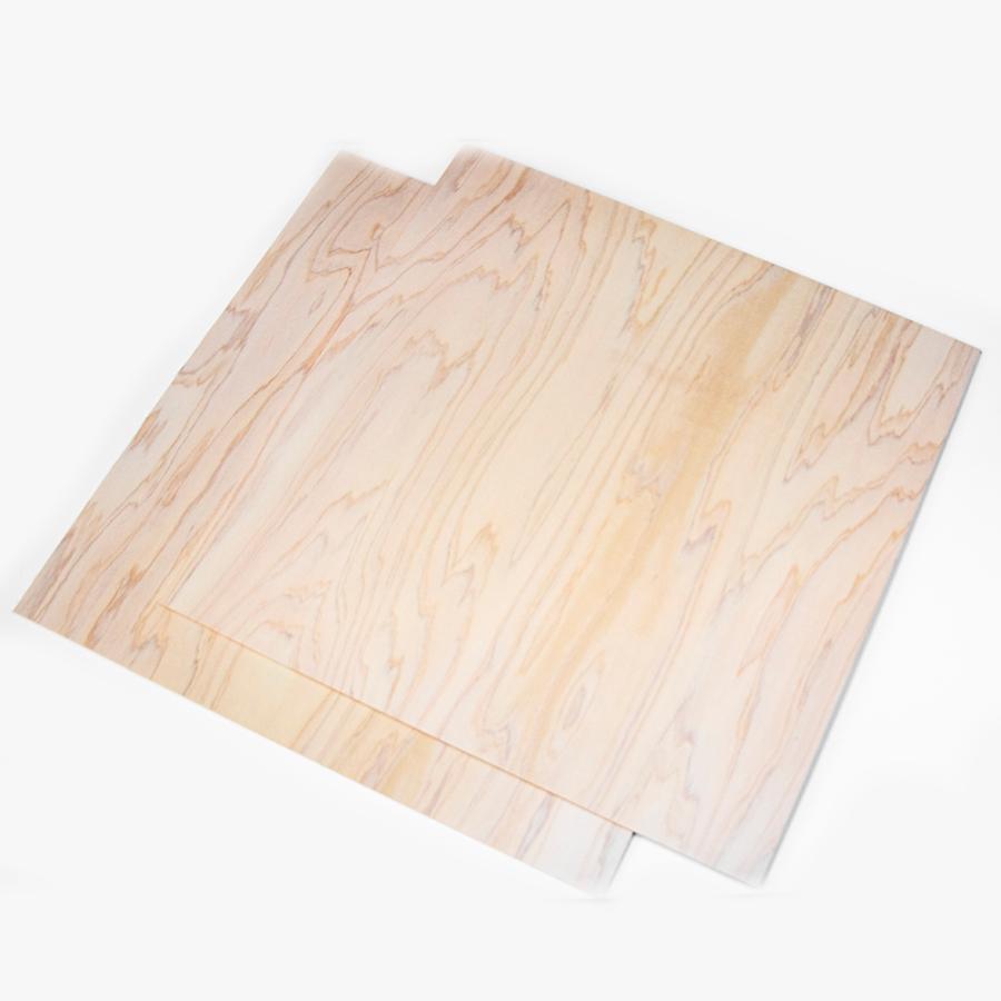 ②セット品　木の板 ひのき合板 厚5.5mm 908x910mm 2枚セット 3'x3' 内装用 インテリア