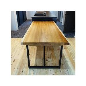 川島材木店　ヒノキ一枚板　1100x470x45mm　銘木　天然木　レジンテーブル　DIY　天板　規格材　建材　木材