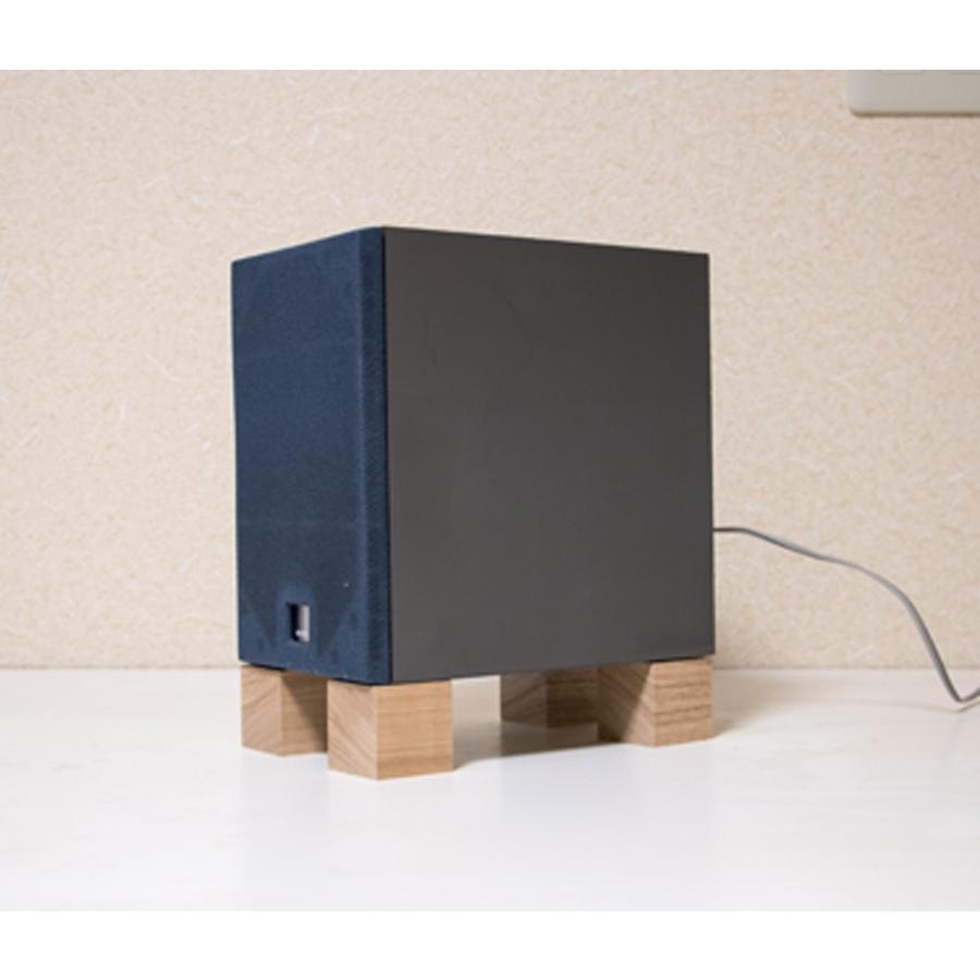 川島材木店 キューブ アッシュ 4個セット スピーカー プレーヤー台