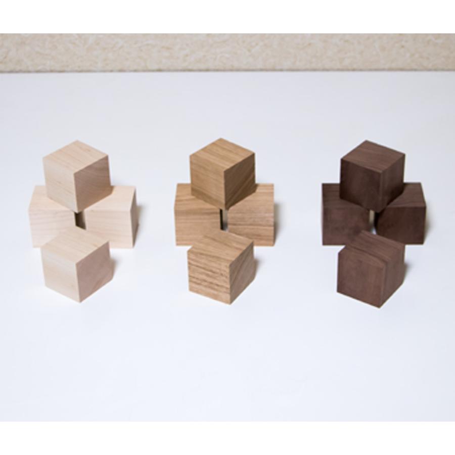川島材木店 キューブ バーチ 4個セット スピーカー プレーヤー台