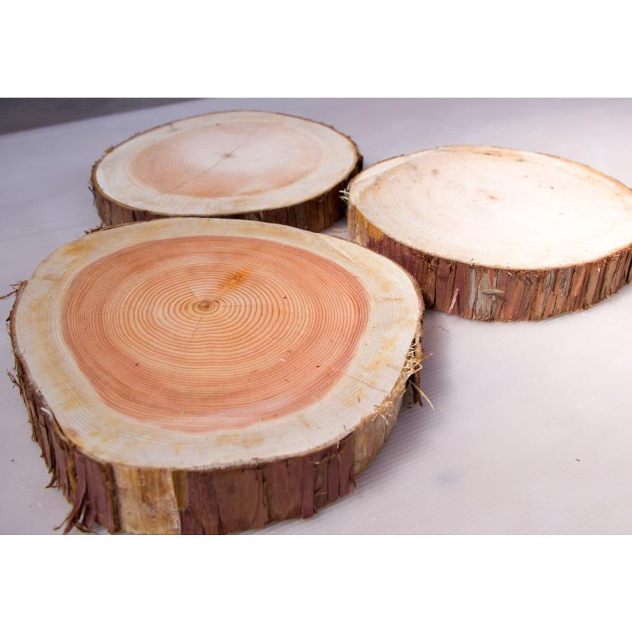 川島材木店 丸太の輪切り LLサイズ3枚セット 直径約28x厚さ3cm 丸い木