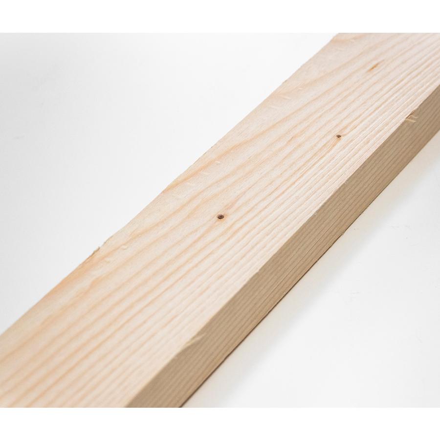 ホワイトウッド 長100(99)cm 7.2x3.3cm 木材 白木 DIY 家具 棚 造作材