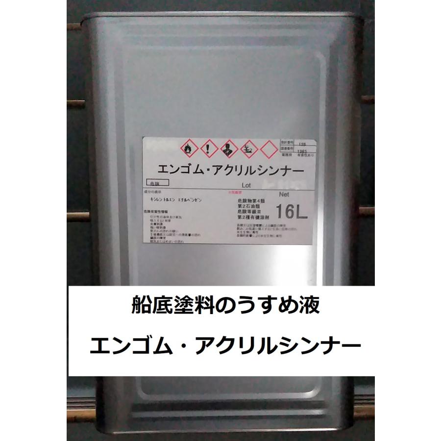 船底塗料 うすめ液 16L エンゴム・アクリルシンナー 塩ゴム 事業所さま 