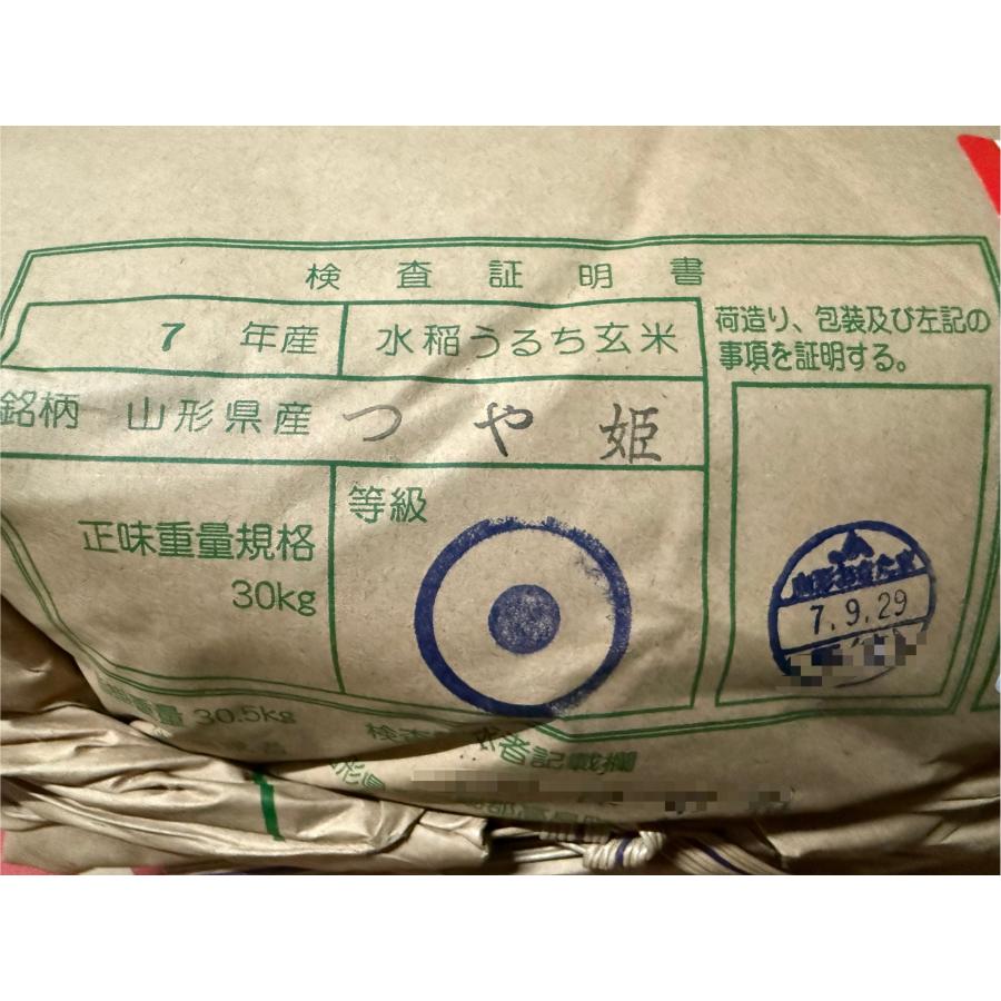 つや姫 山形県産 置賜産 20kg 玄米 (5kg×4) 1等 令和7年産 特栽減減