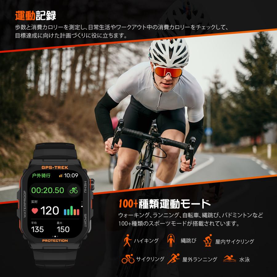 2025年 新登場 GPS連携】スマートウォッチ Bluetooth通話機能 1.75