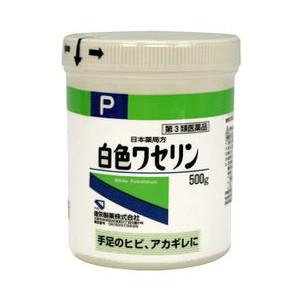 【第3類医薬品】  健栄製薬 白色ワセリン P 500g｜benkyoannexx