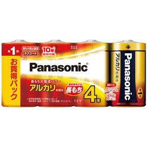 パナソニック アルカリ乾電池 単1形 4本パック LR20XJ/4SE : くすりの