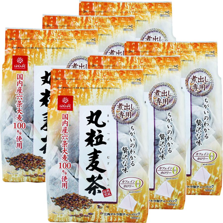 はくばく 丸粒麦茶 30g×30袋入×6個セット 送料無料（Yahoo!・くすりの勉強堂）