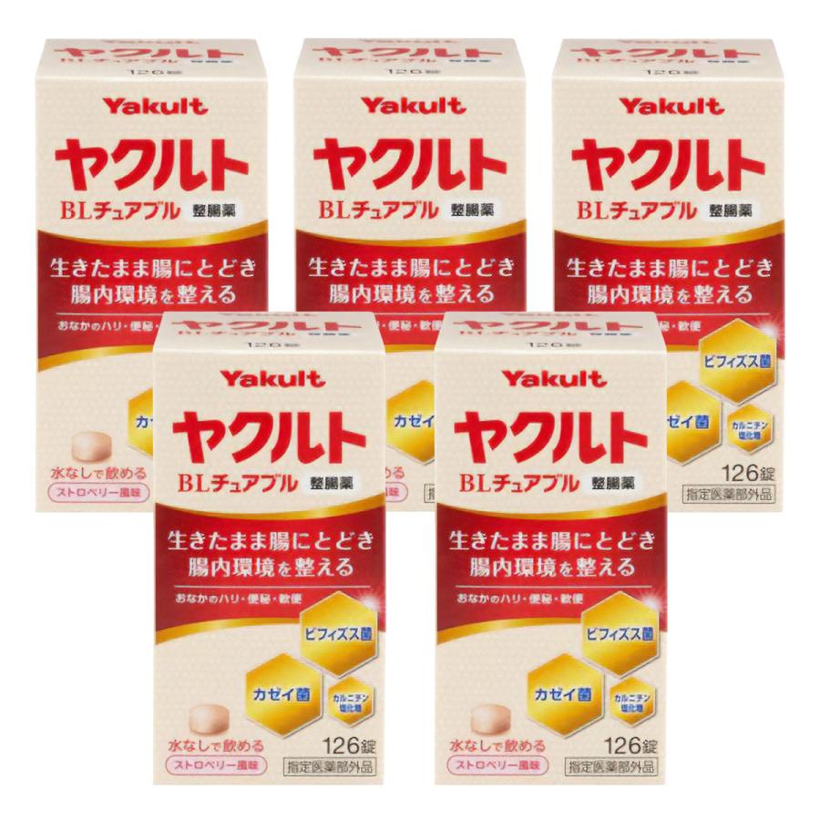ヤクルト BLチュアブル錠 126錠 5個セット Amazon | ヤクルトBLチュアブル整腸薬 126錠 | ヤクルト | ビフィズス菌