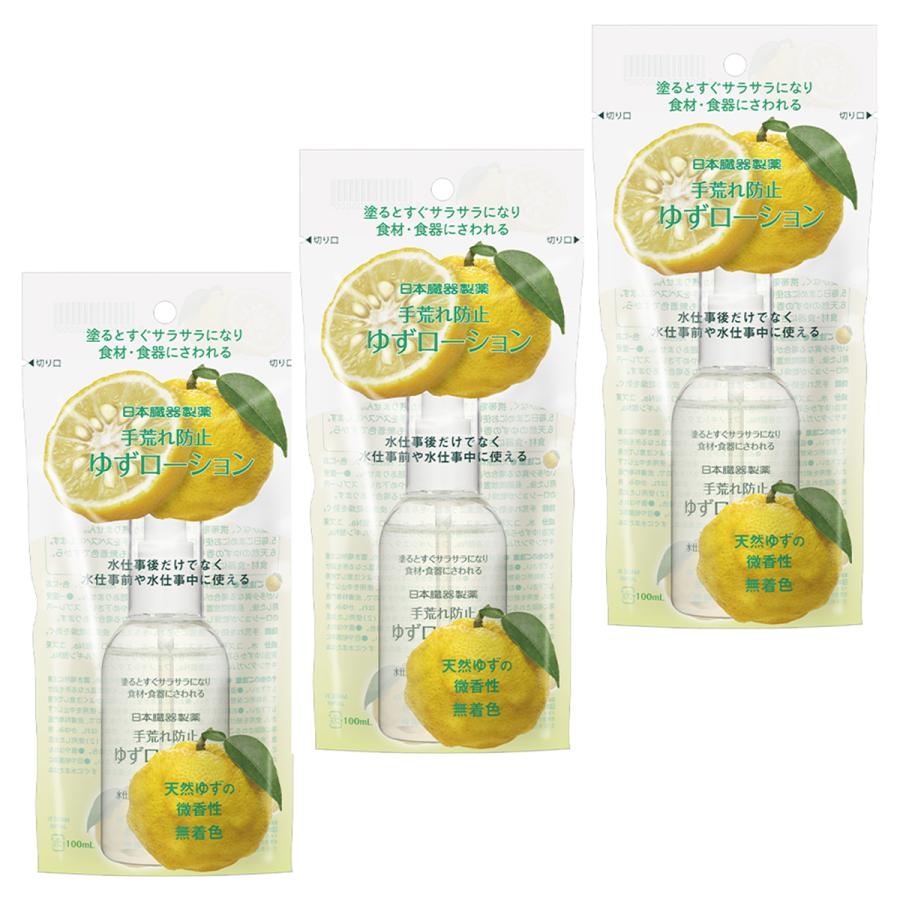 ゆずローション　手荒れ防止　日本臓器製薬　100ml × 3本セット 日本臓器製薬 手荒れ防止ゆずローション 100mL×3個セット メール便送料