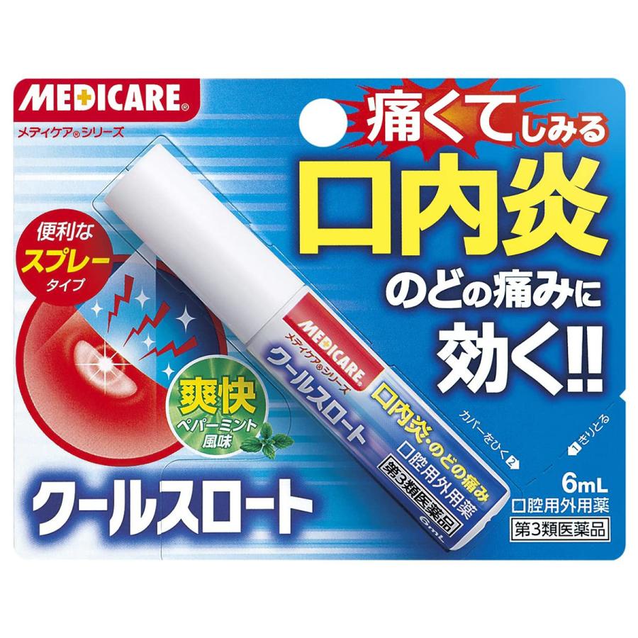 第3類医薬品 メディケアシリーズ クールスロート 口内炎 スプレータイプ 6ml メール便送料無料 くすりの勉強堂 通販 Paypayモール