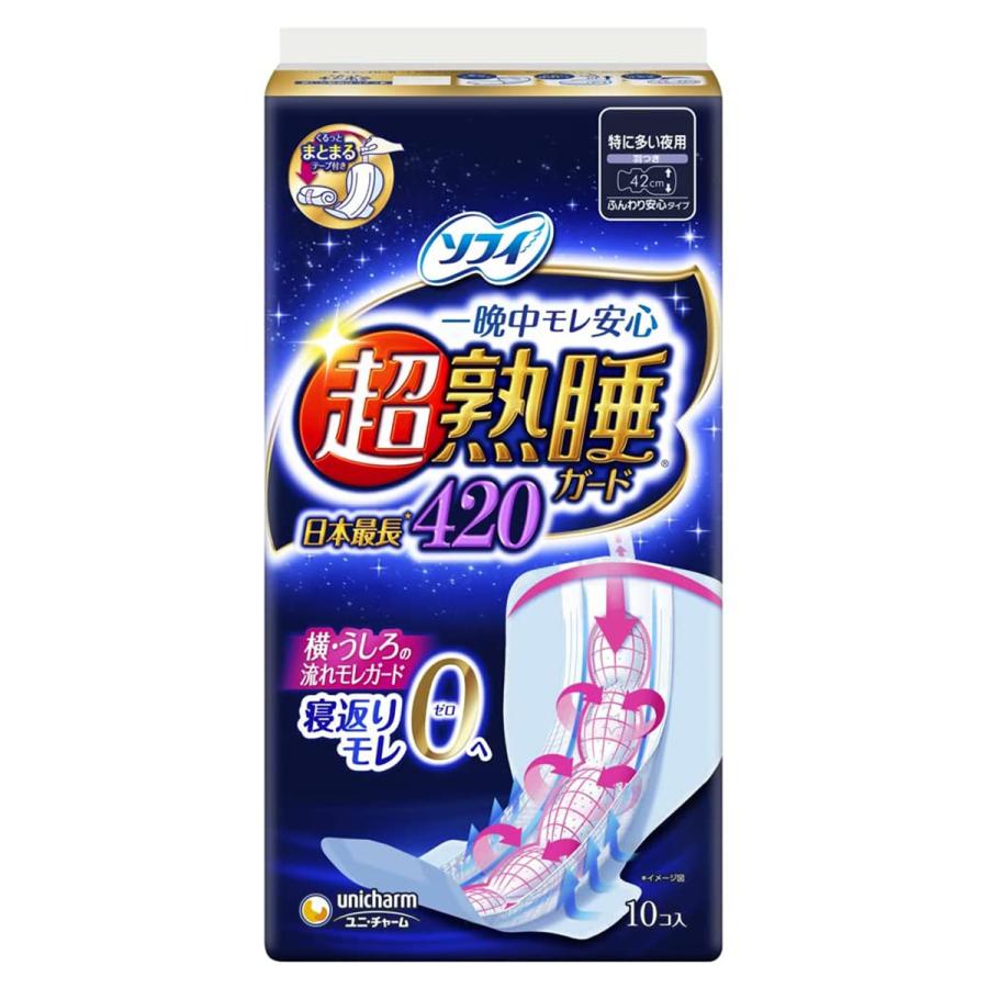 unicharm（ユニチャーム） ソフィ 超熟睡ガード420 特に多い夜用 羽