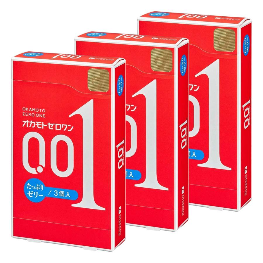 専用オカモト ゼロワン たっぷりゼリー 3個入 薄さ0.01 ２０箱 オカモト ゼロワン(ZERO ONE)たっぷりゼリー 3個入×3個セット メール便