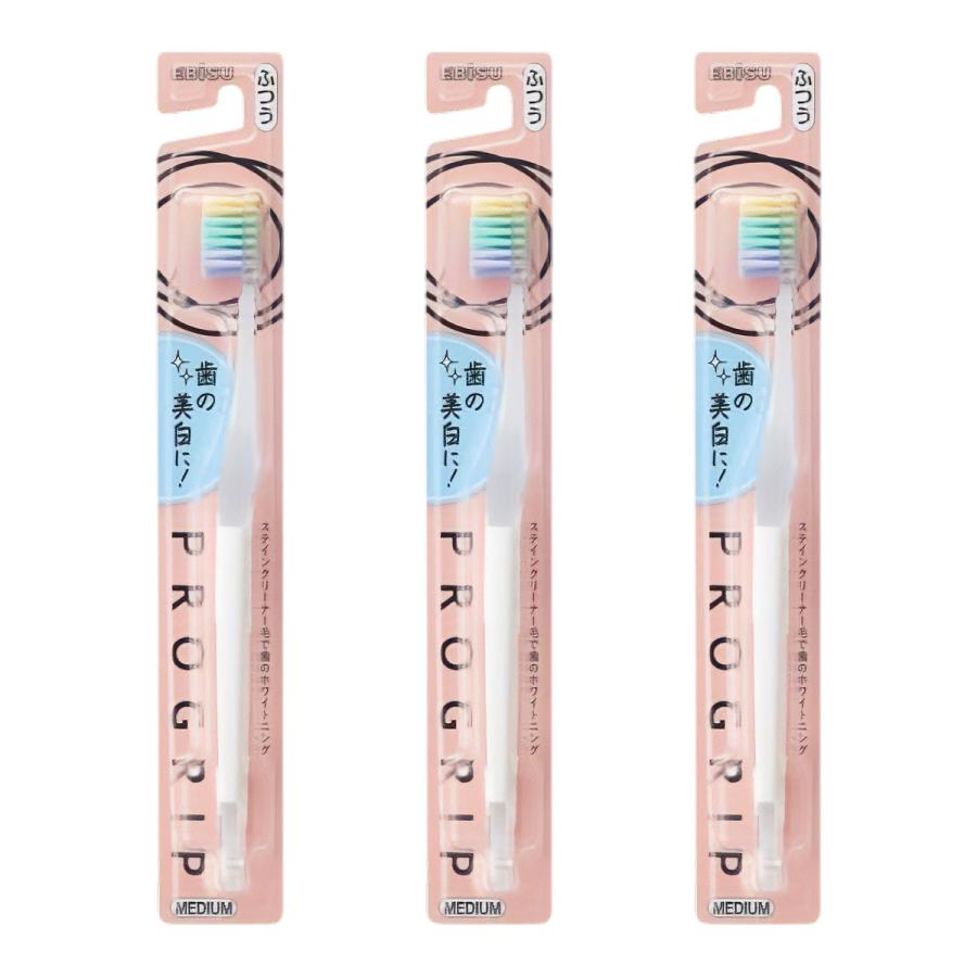 EBiS エビス プログリップハブラシ type3 ふつう 1本×3個セット メール
