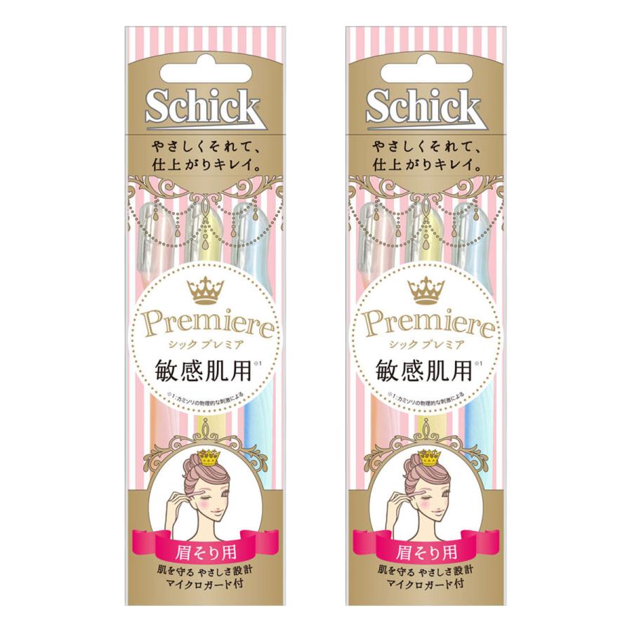 schick（シック） プレミア 敏感肌用 まゆ用 Lディスポ 3本入×2個