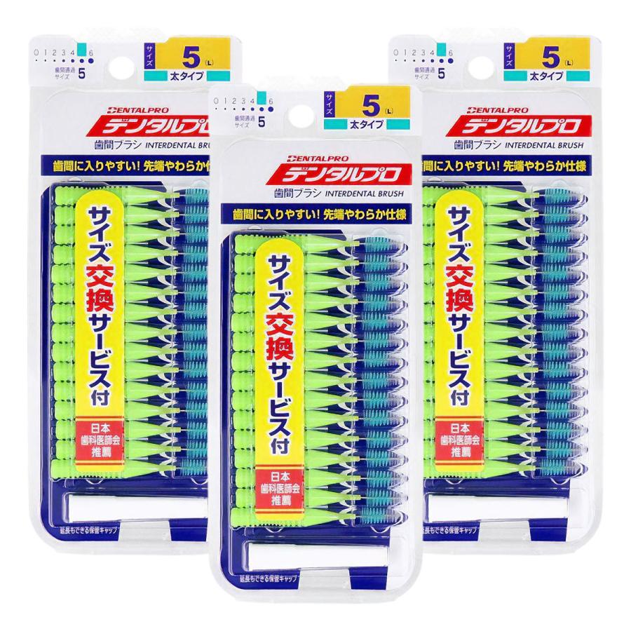 デンタルプロ 歯間ブラシ 5 Lサイズ 15本入×3個セット メール便送料