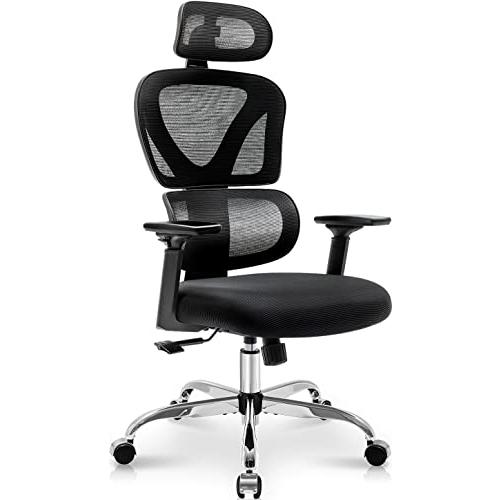 :KERDOM ワークチェア リクライニングチェア オフィスチェア 人間工学椅子 デスクチェア メッシュバック 3Dアームレスト 可動式ヘッドレスト ク